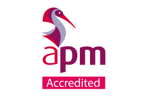 Pink APM Accredited Partner transparent logo