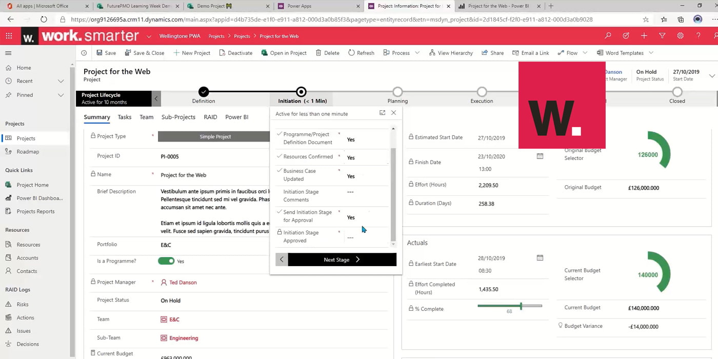 Microsoft Project for the Web + Power Platform Powering the PMO