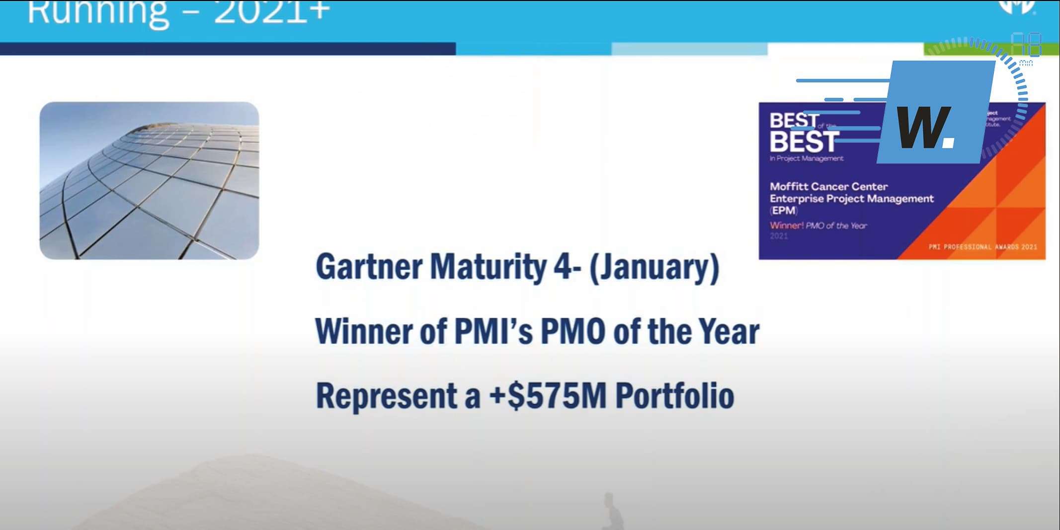 PMI PMO of the Year 2021 Moffitt Cancer Center