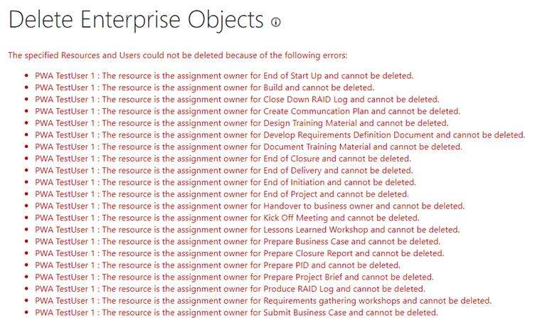 Delete Enterprise Objects