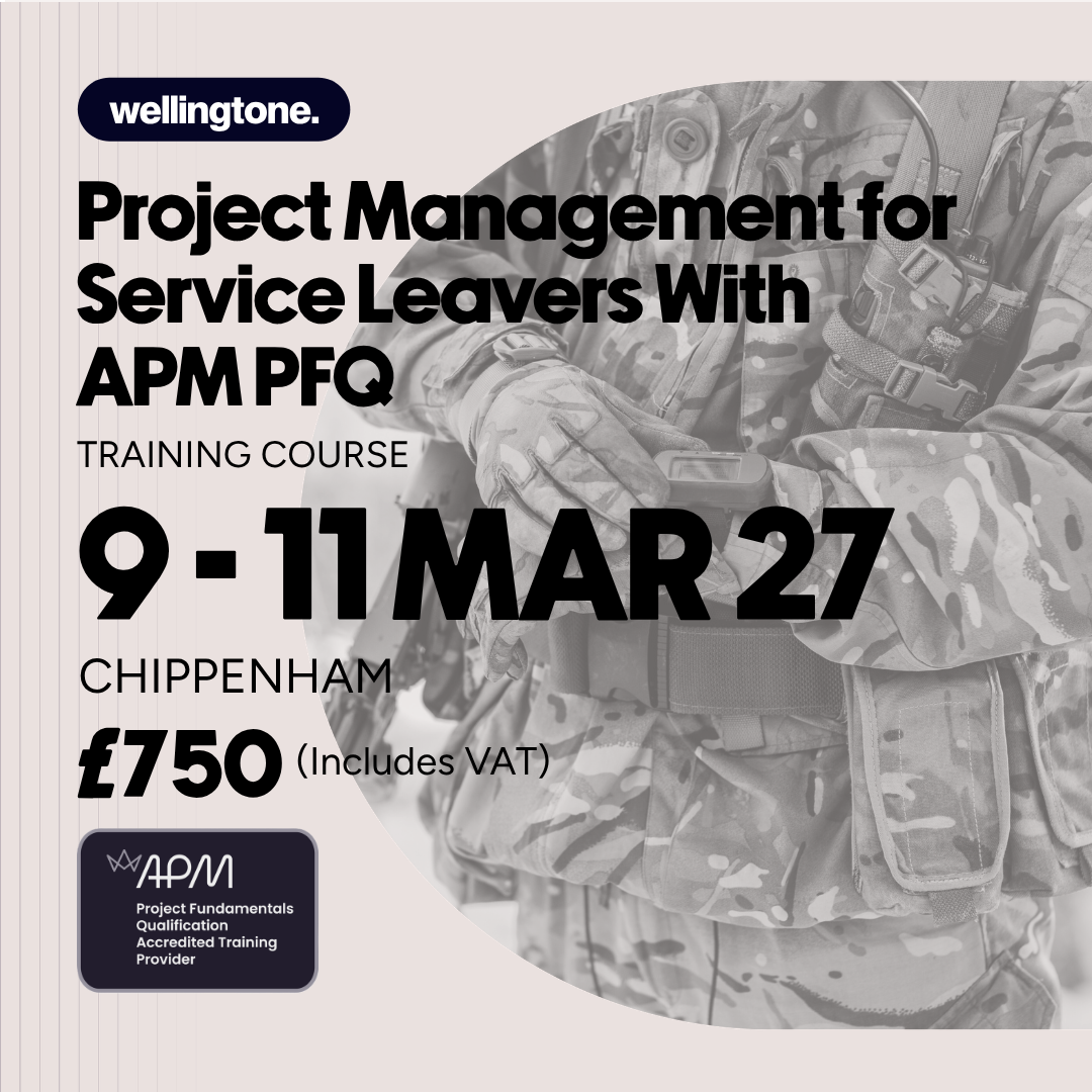 Project Management For Service Leavers With APM PFQ Training Course - March 2027